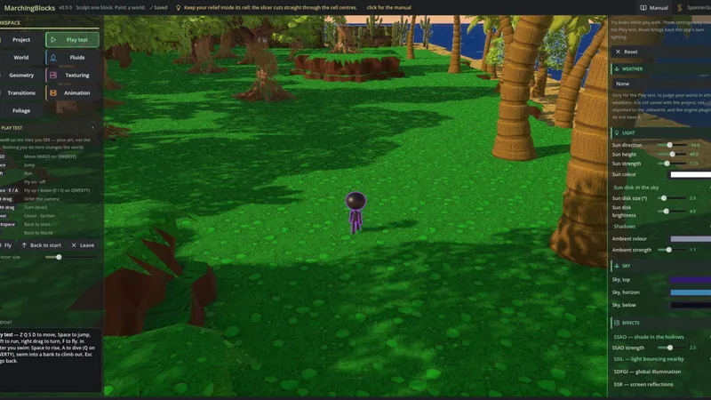 Walking a planted forest under a low golden sun