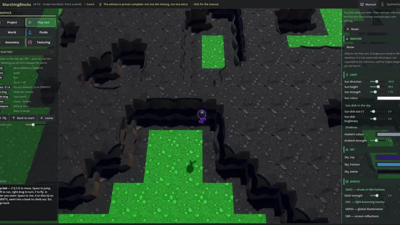 Seen from above: tunnels, a well and rooms dug with the special shapes